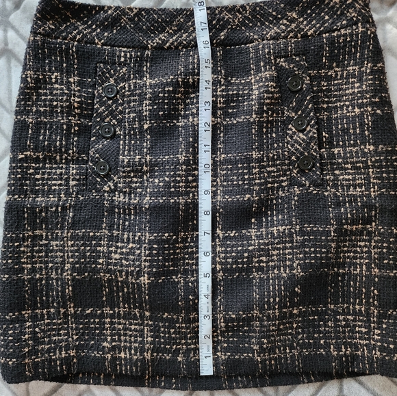 LOFT tweed pencil skirt, size 6, black and tan - Picture 5 of 5